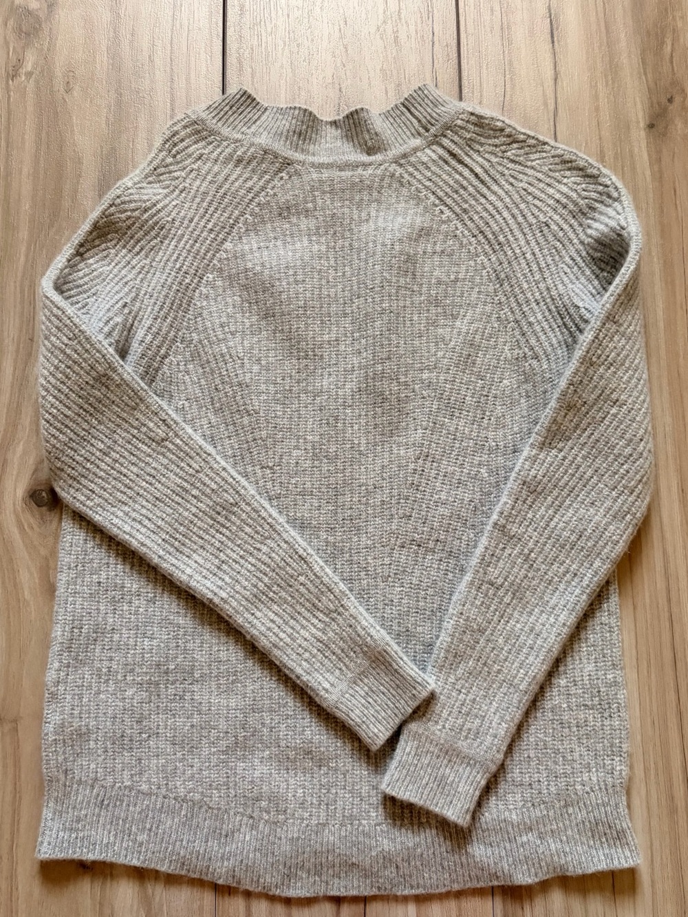 Vince Grey Rib Knit Mock Neck Sweater XS Wool Cashmere Blend - Picture 6 of 6